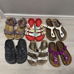 Birkenstock Sandals Collection Wholesale LOT of 6 USED Rehab - EU38 US 7 Read